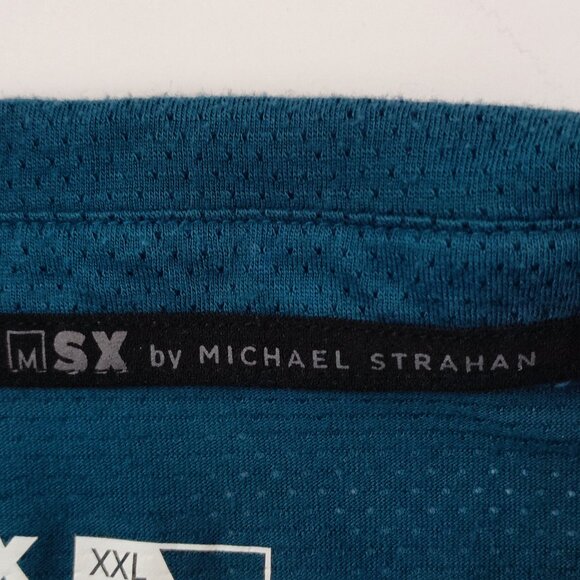 MSX by Michael Strahan polo shirt men's size XXL teal lightweight short sleeve - Picture 5 of 11